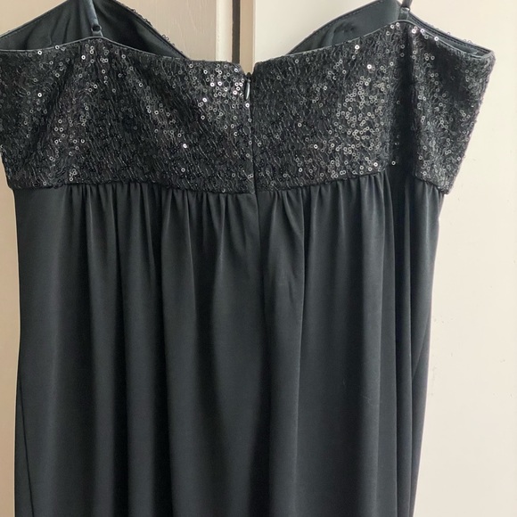 Maggy London Silk Black Sequin Cocktail slip Dress sz 12 spaghetti strap spandex - Picture 16 of 16